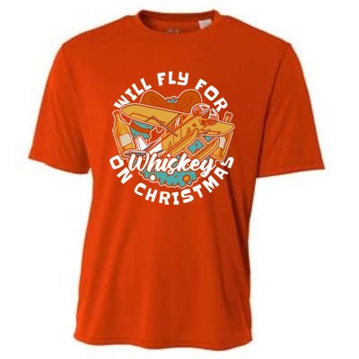 Aviator Whisky Aviation Airplane Aircraft Pilot Christmas Gift Cooling Performance Crew T-Shirt