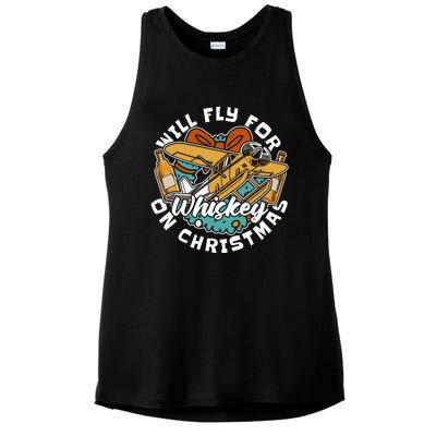 Aviator Whisky Aviation Airplane Aircraft Pilot Christmas Gift Ladies PosiCharge Tri-Blend Wicking Tank