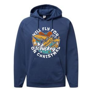 Aviator Whisky Aviation Airplane Aircraft Pilot Christmas Gift Performance Fleece Hoodie