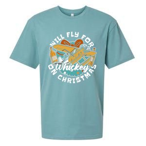 Aviator Whisky Aviation Airplane Aircraft Pilot Christmas Gift Sueded Cloud Jersey T-Shirt