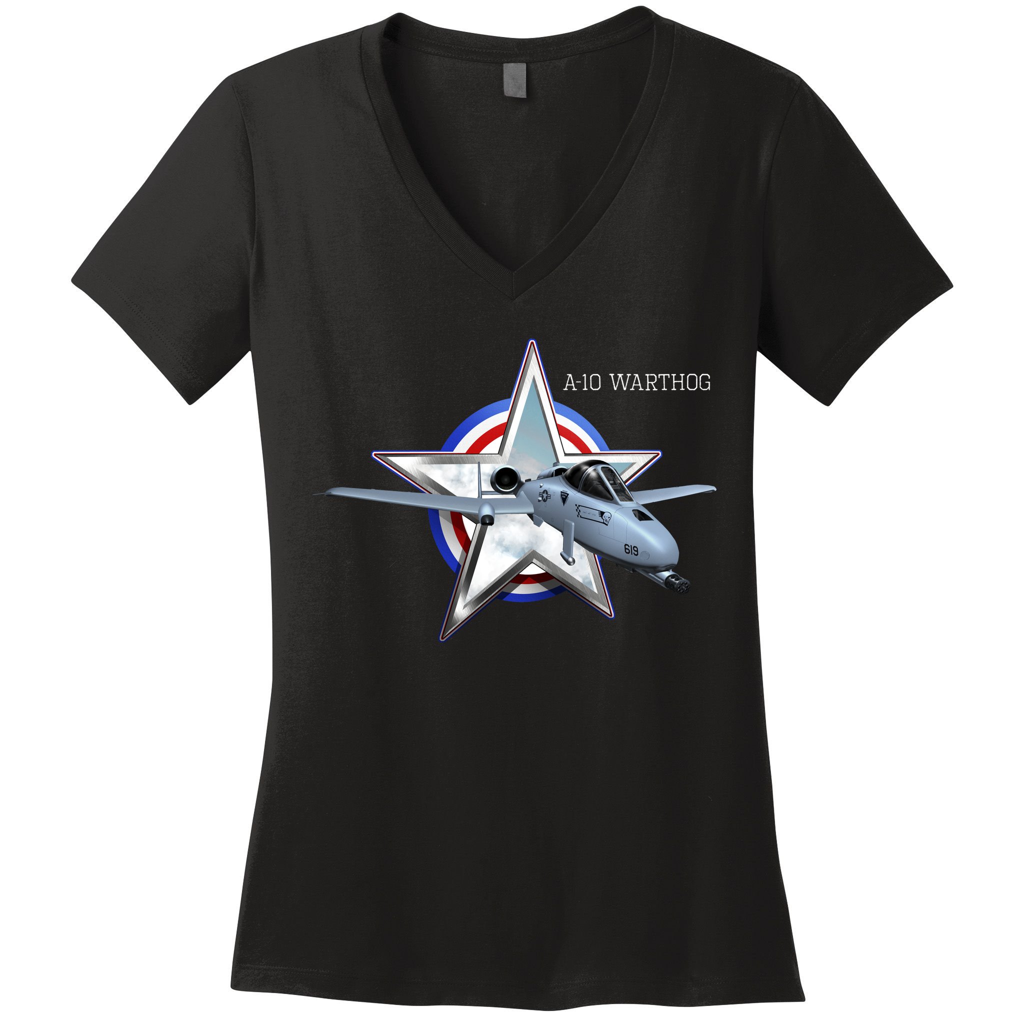 A10 Warthog Women's V-Neck T-Shirt