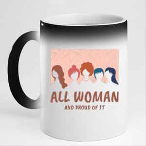 All Woman And Proud Of It 11oz Black Color Changing Mug