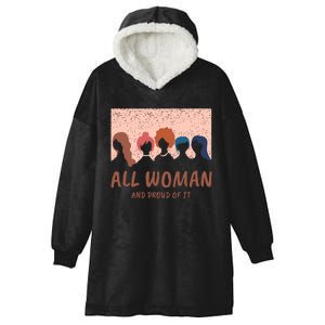 All Woman And Proud Of It Hooded Wearable Blanket