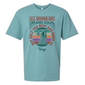 All Women Are Created Equal But The Best Are Born As Virgo Sueded Cloud Jersey T-Shirt