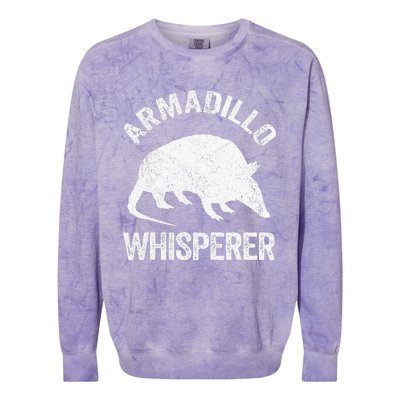 Armadillo Whisperer Armadillo Lover Colorblast Crewneck Sweatshirt