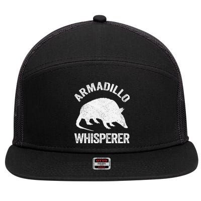 Armadillo Whisperer Armadillo Lover 7 Panel Mesh Trucker Snapback Hat