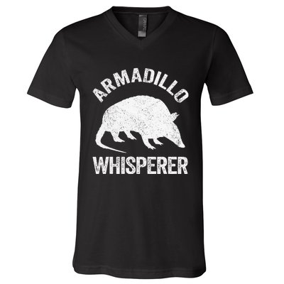 Armadillo Whisperer Armadillo Lover V-Neck T-Shirt