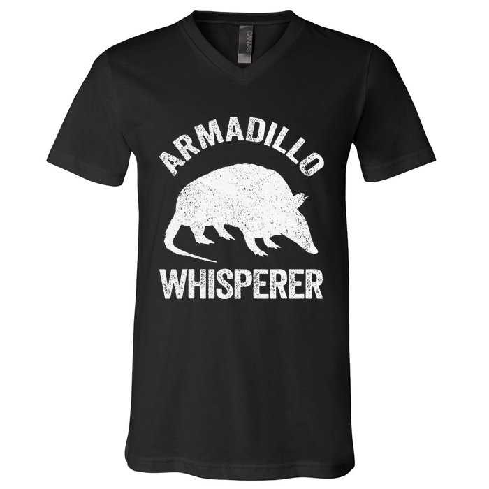 Armadillo Whisperer Armadillo Lover V-Neck T-Shirt