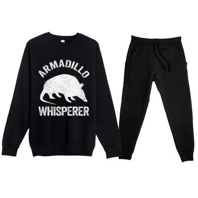 Armadillo Whisperer Armadillo Lover Premium Crewneck Sweatsuit Set