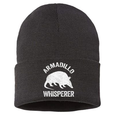 Armadillo Whisperer Armadillo Lover Sustainable Knit Beanie