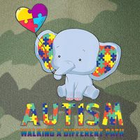 Autism Walking A Different Path Elephant Legacy Tie Dye Trucker Hat