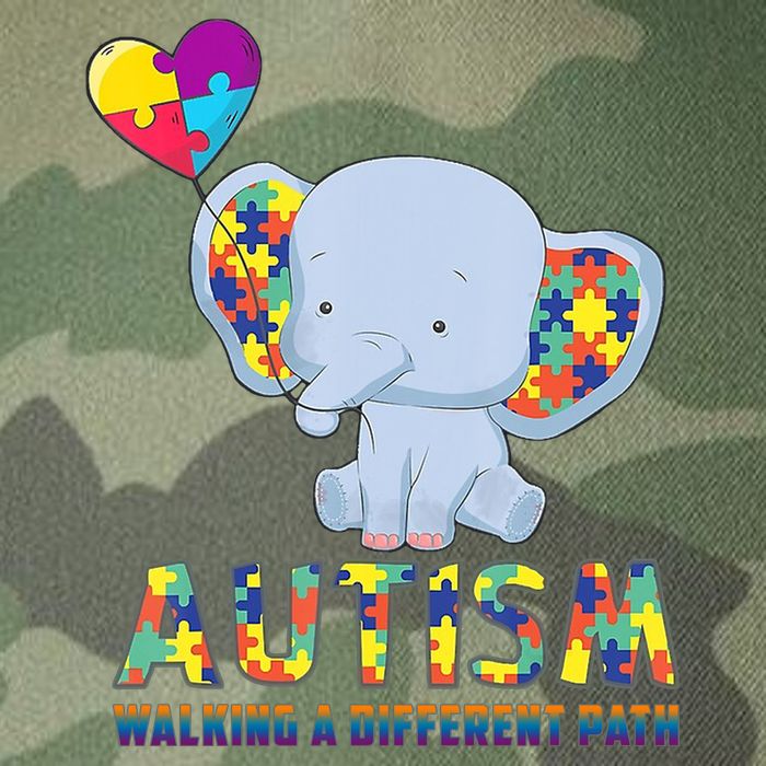 Autism Walking A Different Path Elephant Legacy Tie Dye Trucker Hat