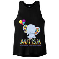 Autism Walking A Different Path Elephant Ladies PosiCharge Tri-Blend Wicking Tank
