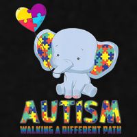 Autism Walking A Different Path Elephant Ladies PosiCharge Tri-Blend Wicking Tank