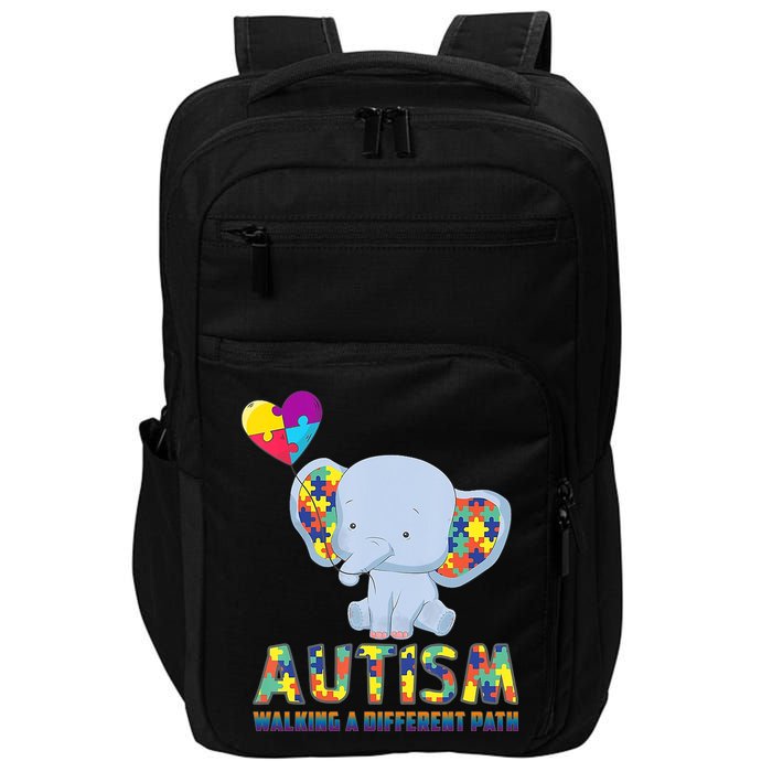 Autism Walking A Different Path Elephant Impact Tech Backpack