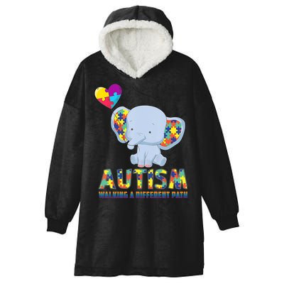 Autism Walking A Different Path Elephant Hooded Wearable Blanket