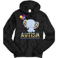 Autism Walking A Different Path Elephant Tie Dye Hoodie