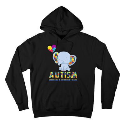 Autism Walking A Different Path Elephant Tall Hoodie