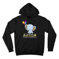 Autism Walking A Different Path Elephant Tall Hoodie