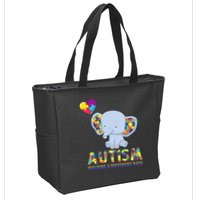 Autism Walking A Different Path Elephant Zip Tote Bag