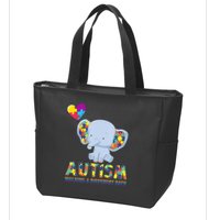 Autism Walking A Different Path Elephant Zip Tote Bag
