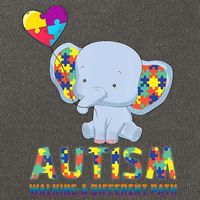 Autism Walking A Different Path Elephant Cotton Canvas Backpack