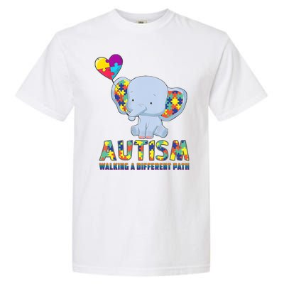 Autism Walking A Different Path Elephant Garment-Dyed Heavyweight T-Shirt