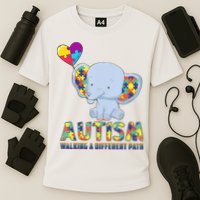 Autism Walking A Different Path Elephant Performance Shirt
