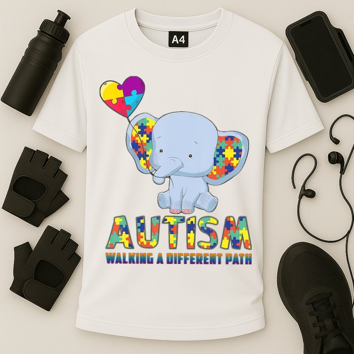 Autism Walking A Different Path Elephant Performance Shirt