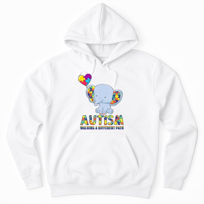 Autism Walking A Different Path Elephant Hoodie