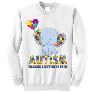 Autism Walking A Different Path Elephant Sweatshirt
