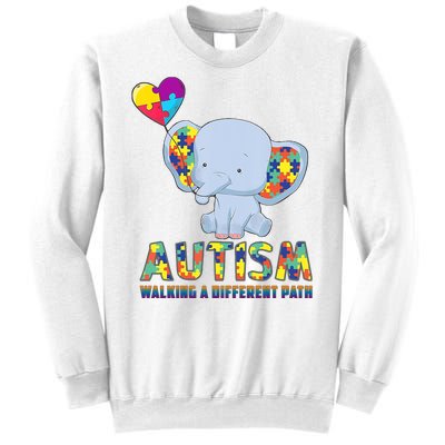 Autism Walking A Different Path Elephant Sweatshirt