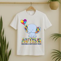 Autism Walking A Different Path Elephant T-Shirt