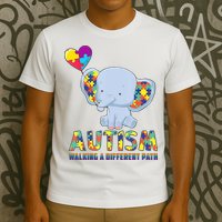 Autism Walking A Different Path Elephant T-Shirt