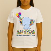 Autism Walking A Different Path Elephant T-Shirt