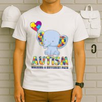 Autism Walking A Different Path Elephant T-Shirt