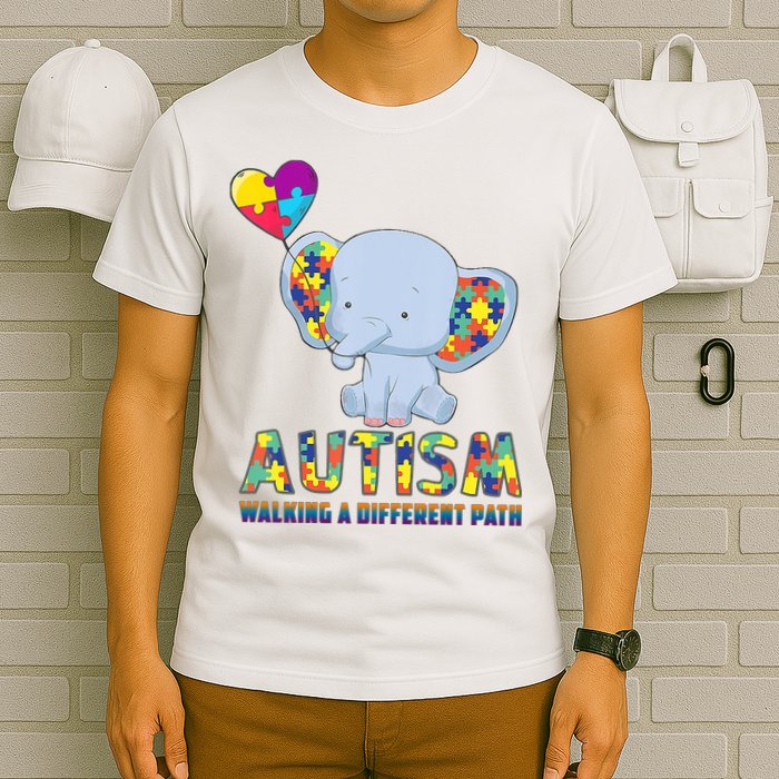 Autism Walking A Different Path Elephant T-Shirt