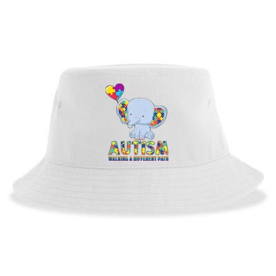 Autism Walking A Different Path Elephant Sustainable Bucket Hat