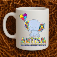 Autism Walking A Different Path Elephant Mug