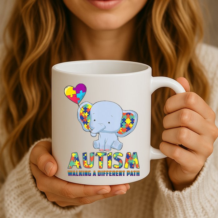 Autism Walking A Different Path Elephant Mug