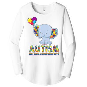 Autism Walking A Different Path Elephant Women's Perfect Tri Tunic Long Sleeve Shirt