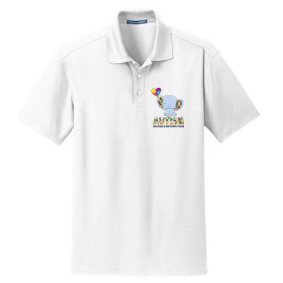 Autism Walking A Different Path Elephant Dry Zone Grid Polo