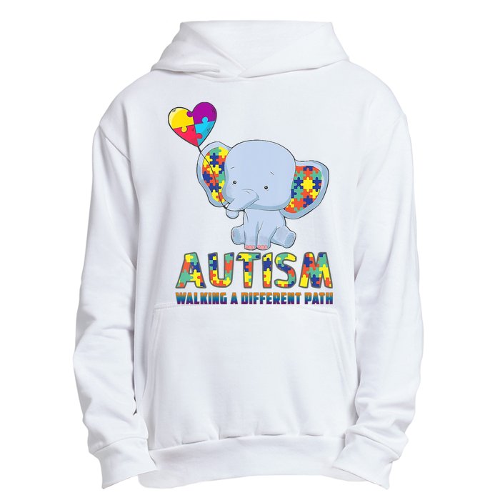 Autism Walking A Different Path Elephant Urban Pullover Hoodie