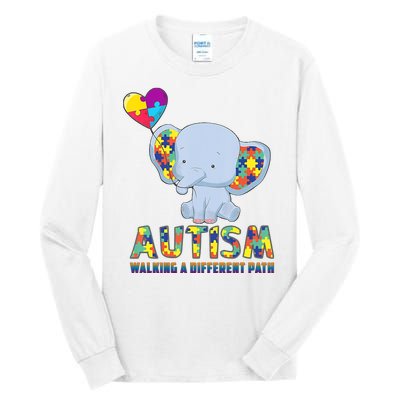 Autism Walking A Different Path Elephant Tall Long Sleeve T-Shirt