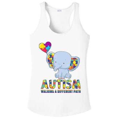 Autism Walking A Different Path Elephant Ladies PosiCharge Competitor Racerback Tank