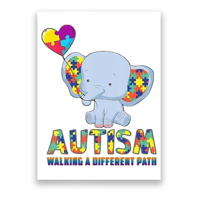 Autism Walking A Different Path Elephant Poster
