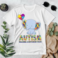 Autism Walking A Different Path Elephant Premium T-Shirt