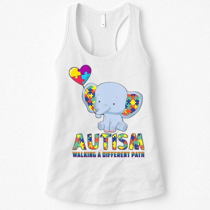 Autism Walking A Different Path Elephant Womens Tank Top