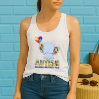 Autism Walking A Different Path Elephant Womens Tank Top