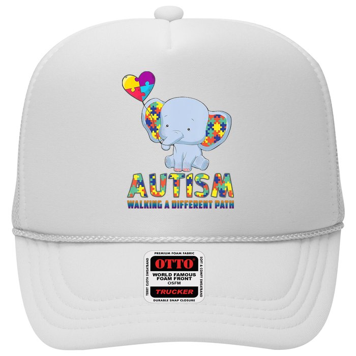 Autism Walking A Different Path Elephant Trucker Hat